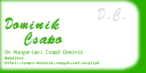 dominik csapo business card